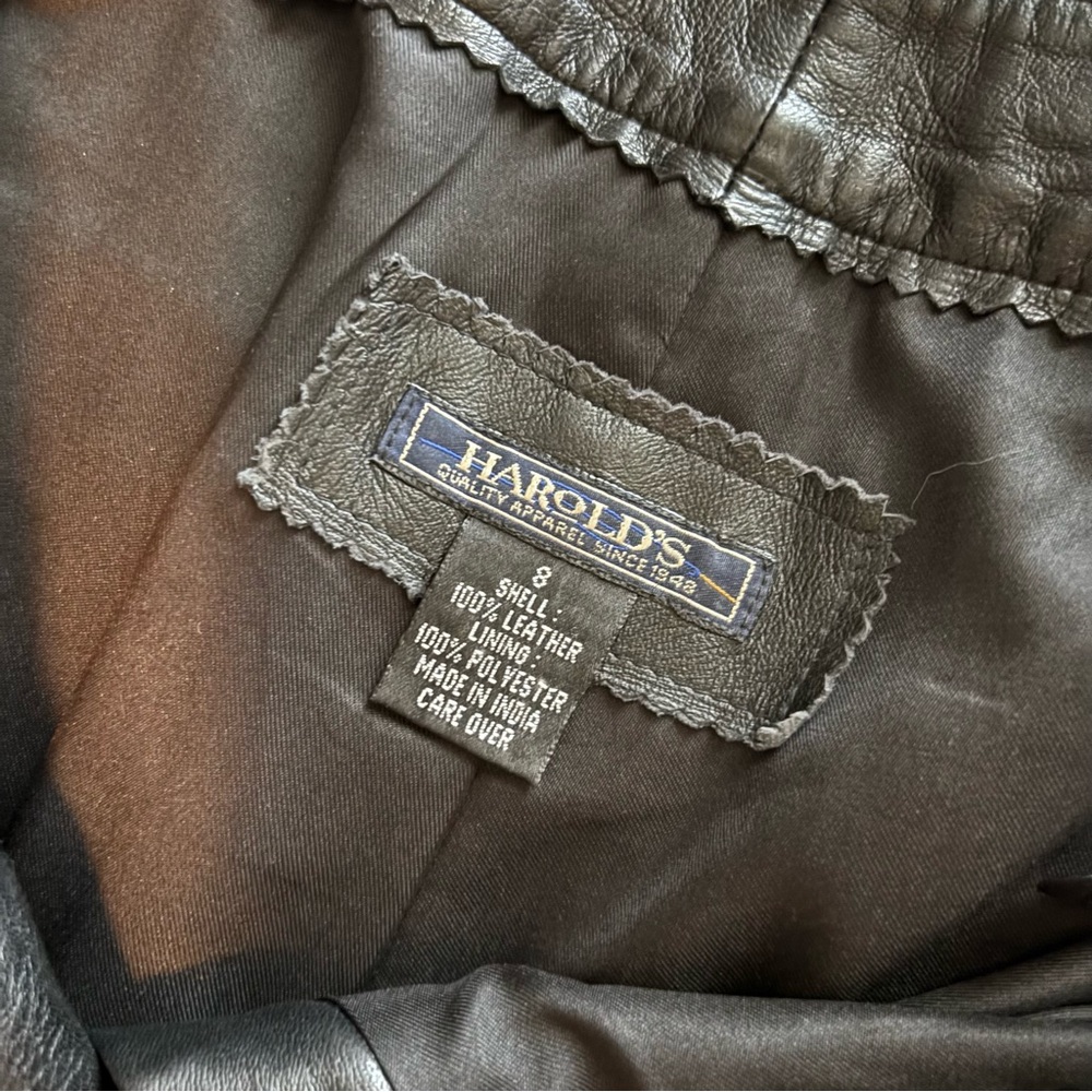 Harold's Black Leather Pants